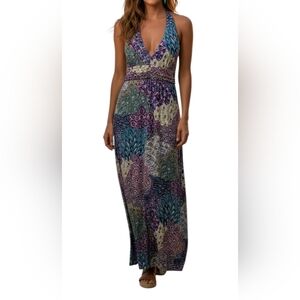 : NEW !! Summer Paisley Halter Maxi Dress | Boho Chic Long Dress Size- M